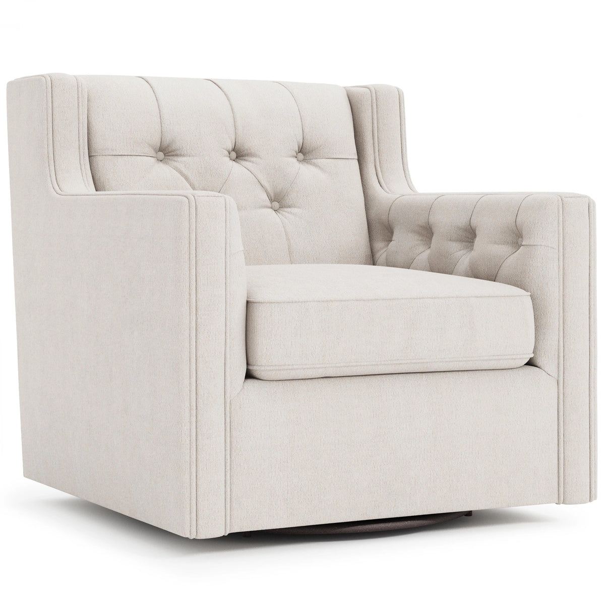 Candace Fabric Swivel Chair Without Nails