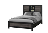Lisbon Grey/Black Bookcase Bed
