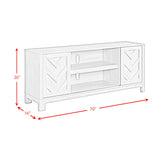 Eleanor 70" TV Stand with Sliding Door in White