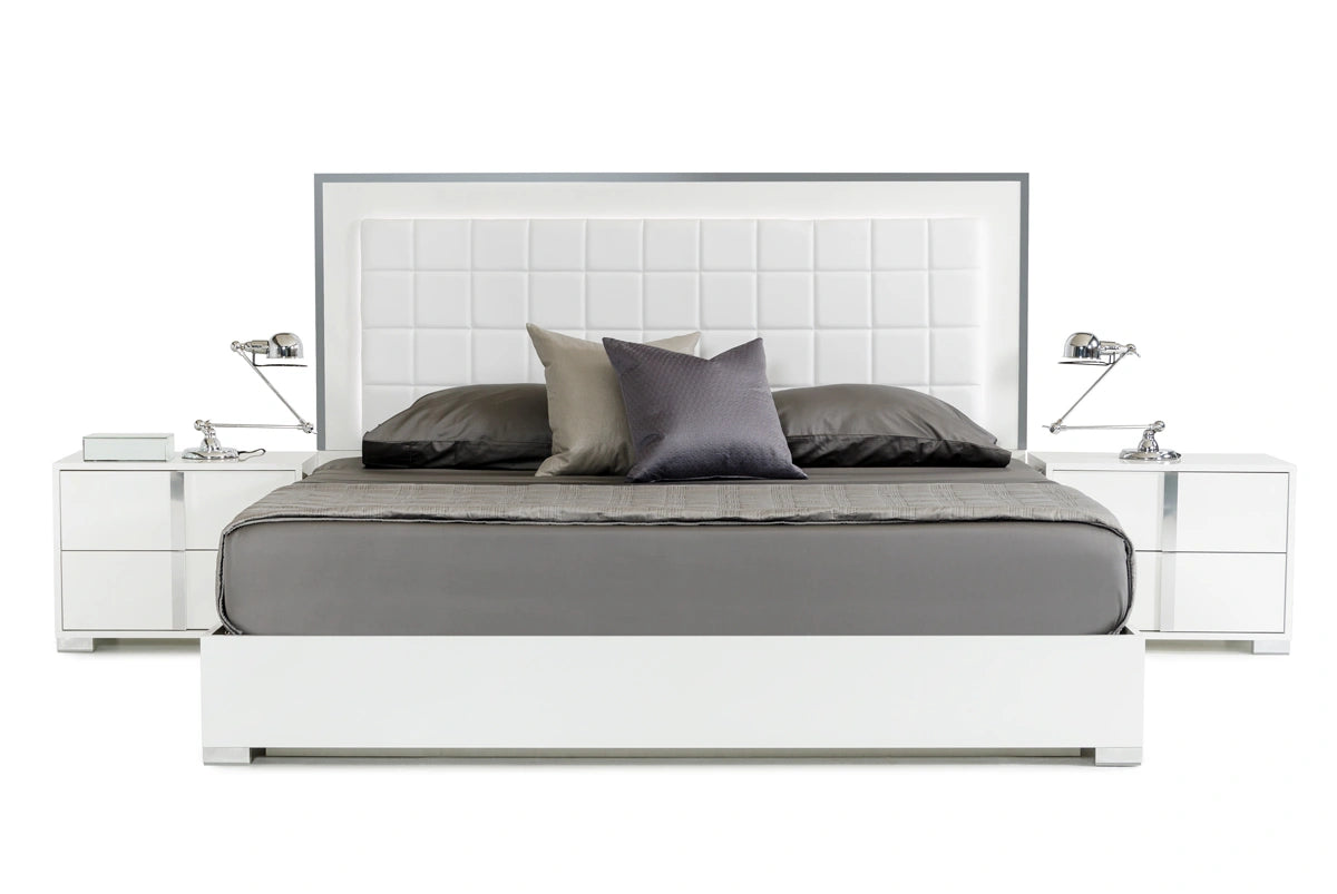 San Marino Modern White Bed