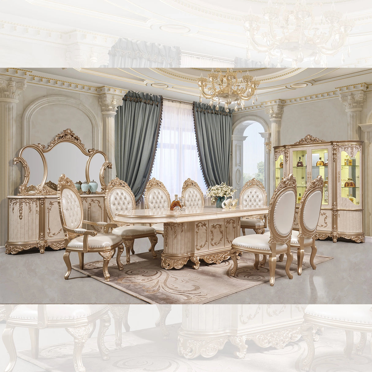 HD-9102 - 9PC DINING SET