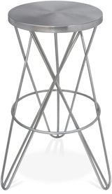 Mercury Silver Bar Stool