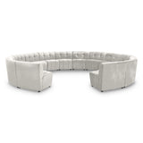 Limitless Cream Velvet 14pc. Modular Sectional