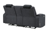 U8000 Pwr Console Rec Loveseat with PHR, LED and Speaker