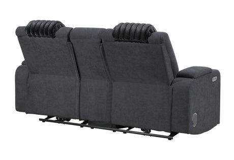 U8000 Pwr Console Rec Loveseat with PHR, LED and Speaker