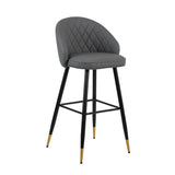 Oliver Gray Vegan Leather Bar Chair (2 Per Carton)