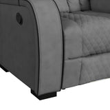 Blitz Motion Loveseat with Console, and LED