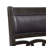 Amherst Counter Height 5PC Dining Set-Table and Four Faux Leather Side Chairs in Walnut