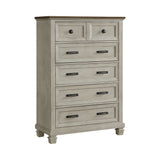 Farmington Bedroom Set in Medium Brown and Washed Stone