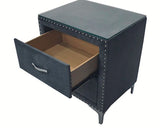 Crown Mark Furniture Lucinda 2 Drawer Nightstand in Gray