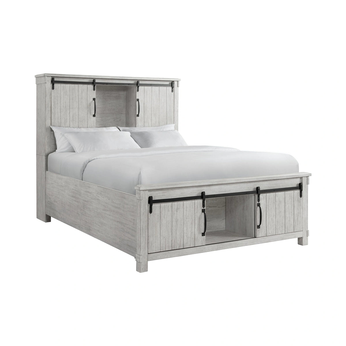 Scott Platform Storage Bedroom Set White Finish