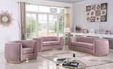Julian Pink Velvet Loveseat
