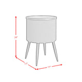 Halo Round Smart End Table in Black
