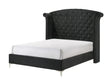 Crown Mark Furniture Lucinda Queen Upholstered Panel Bed in Black B9265-Q image