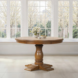 Sunset 48" Round Dining Table-Brown