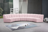 Infinity Pink Velvet 5pc. Modular Sectional