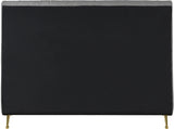 Zara Grey Velvet Queen Bed (3 Boxes)
