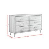 Malibu Bedroom Set with 2 Nightstands in Walnut