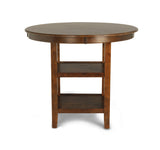 Gia 5 Pc 42" Round Counter Dining Table & 4 Chairs-Brown