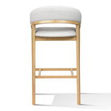 Truman - Mid-Century Modern Grey + Natural Oak Bar Chair (Set of 2)