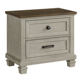 Farmington Panel Bedroom Set in Medium Brown and Washed Stone