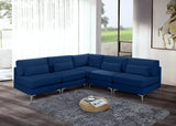 Julia Navy Velvet Modular Sectional (5 Boxes)