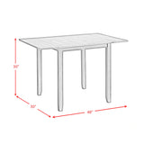 Alex 3PC Dining Set with Drop Leaf Table in Espresso