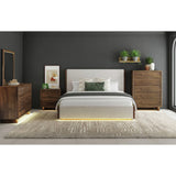 Brisbane Nightstand with USBC and LED in Brown