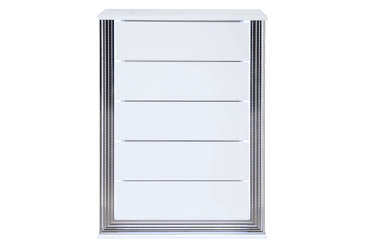 Ylime Smooth White Chest with LED