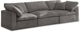 Cozy Grey Velvet Cloud Modular Sofa