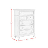 Whit-Ash Bedroom Set with 2 Nightstands in Light Grey