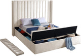Kiki Cream Velvet King Bed (3 Boxes)