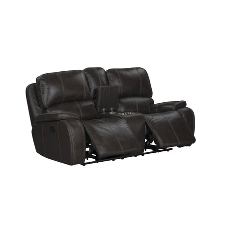 Brookings Console Loveseat W/ Dual Recliners-Charcoal