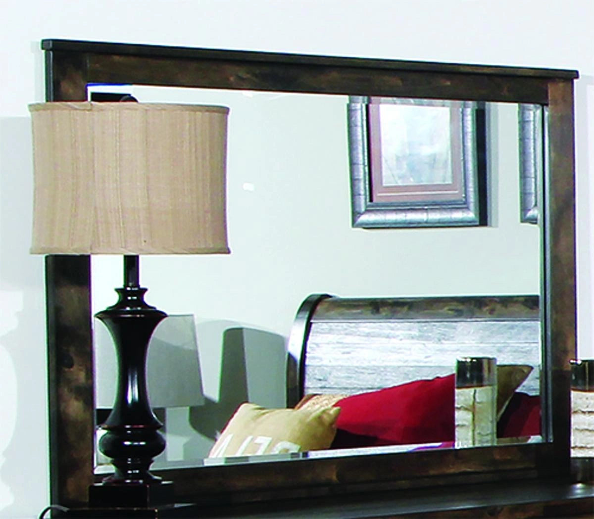 New Classic Furniture Blue Ridge Mirror in Rustic Gray