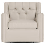 Candace Leather Swivel Chair Without Nails