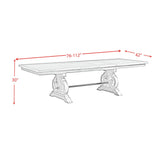 Stone Dining 6PC Set- Table, 4 Side Chairs, & Pew Bench