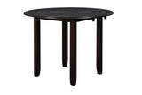 GIA 42" DINING DROP LEAF TABLE W/2 CHAIRS-EBONY