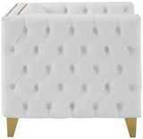 Michelle White Faux Leather Chair