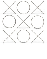 XOXO Chrome Stainless Steel Wall Decor