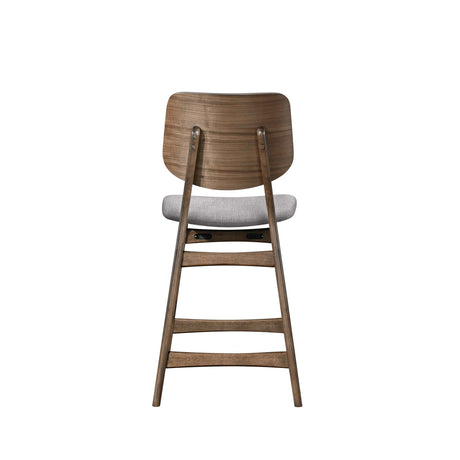 Oscar Counter Chair With Dk Gray Cushion-Walnut