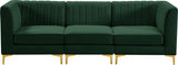 Alina Green Velvet Modular Sectional