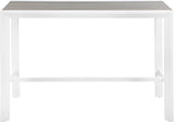 Nizuc Grey manufactured wood Outdoor Patio Aluminum Rectangle Bar Table