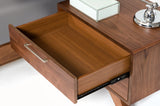 Soria Mid-Century Grey & Walnut Bedroom Set