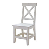 Elements International Britton Wooden Side Chair (Set of 2) in White
