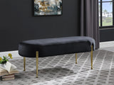 Gia Black Velvet Bench