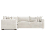 Helena Fabric Sectional Wood Foot