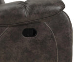 New Classic Furniture Anton Dual Recliner Sofa with Power Footrest in Chocolate