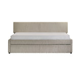 Arden Twin Daybed with Trundle in Corduroy Beige