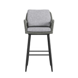 Bayhill Barstool with Grey Fabric in Black (2 Per Carton)