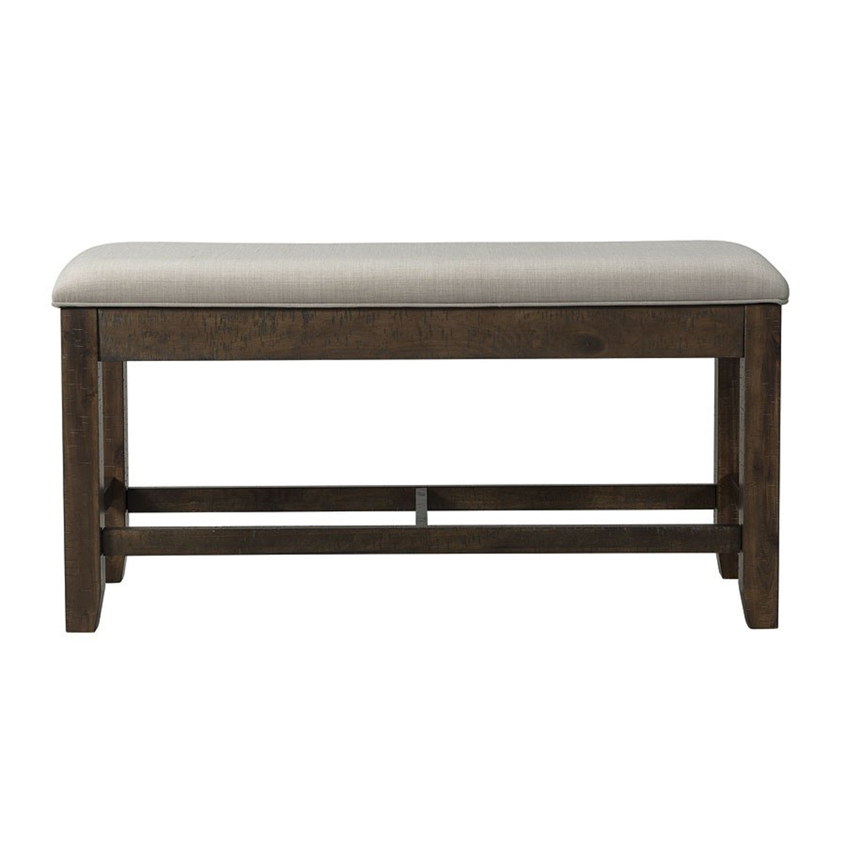 Elements International Colorado Counter Height Bench in Charcoal
